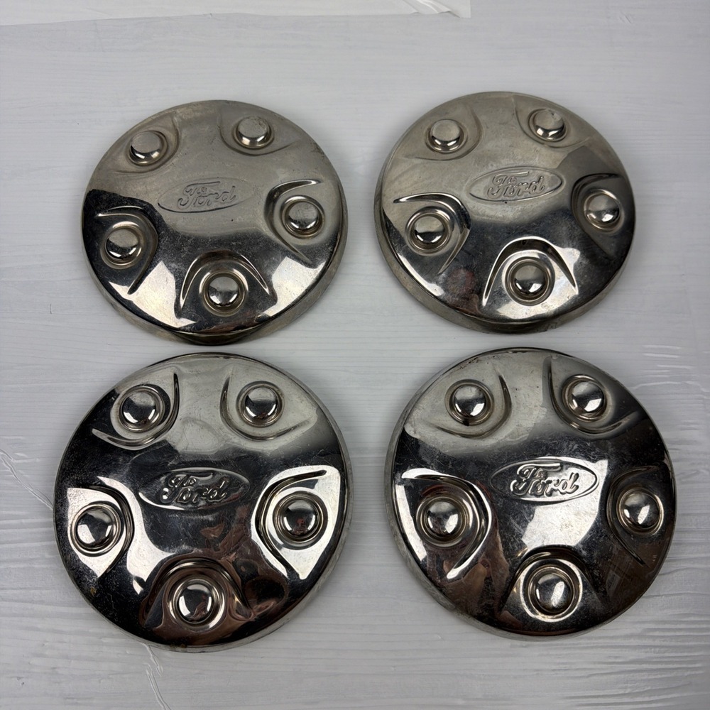 FORD POLICE TAURUS EXPLORER 11-25 STAINLESS STEEL CENTER CAPS - SET OF 4 - 3921